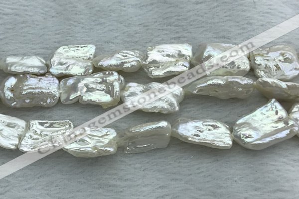 FWP405 15 inches 13mm - 16mm keshi freshwater pearl beads