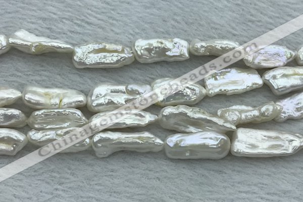 FWP410 15 inches 10*20mm - 11*25mm biwa freshwater pearl beads