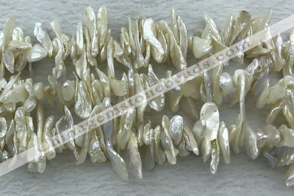 FWP420 15 inches 5*15mm - 8*24mm biwa freshwater pearl beads