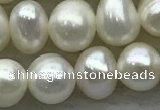 FWP44 14.5 inches 5mm - 5.5mm potato white freshwater pearl strands