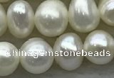 FWP44 14.5 inches 5mm - 5.5mm potato white freshwater pearl strands