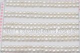 FWP452 half-drilled 4-4.5mm bread freshwater pearl beads