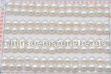 FWP456 half-drilled 6-6.5mm bread freshwater pearl beads