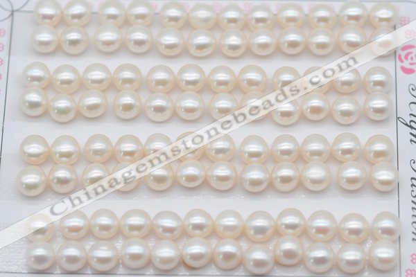 FWP457 half-drilled 6.5-7mm bread freshwater pearl beads