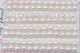 FWP458 half-drilled 7-7.5mm bread freshwater pearl beads