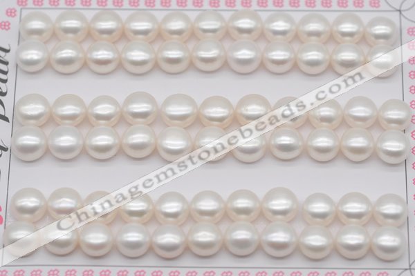 FWP459 half-drilled 7.5-8mm bread freshwater pearl beads