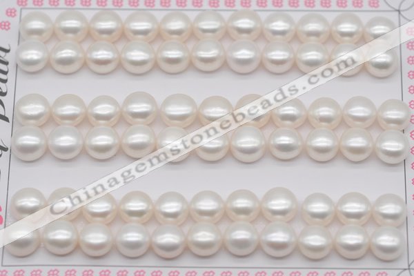 FWP460 half-drilled 8-8.5mm bread freshwater pearl beads