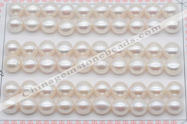 FWP462 half-drilled 9-9.5mm bread freshwater pearl beads