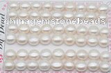 FWP464 half-drilled 10-10.5mm bread freshwater pearl beads