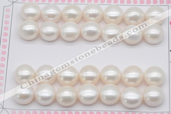 FWP467 half-drilled 11.5-12mm bread freshwater pearl beads