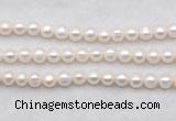 FWP487 14.5 inches 8mm - 9mm potato white freshwater pearl strands