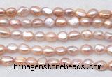 FWP498 14 inches 8mm - 9mm baroque lavender freshwater pearl strands