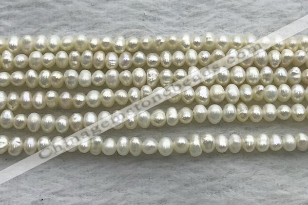 FWP50 14.5 inches 3mm - 3.5mm potato white freshwater pearl strands