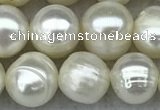 FWP66 15 inches 7mm - 8mm potato white freshwater pearl strands