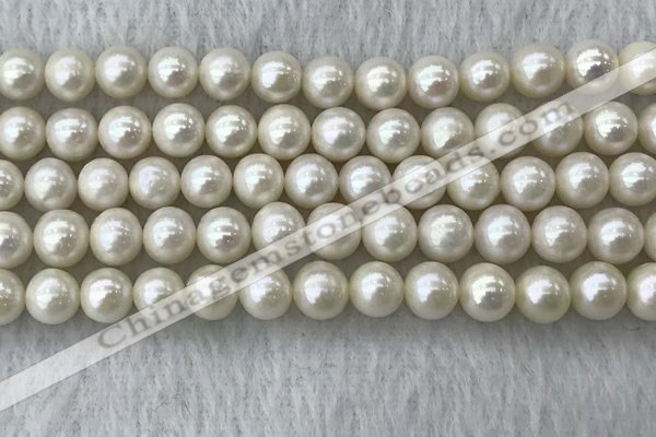 FWP75 15 inches 7mm - 8mm potato white freshwater pearl strands