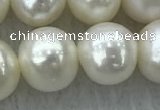 FWP78 15 inches 7mm - 8mm potato white freshwater pearl strands