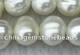 FWP84 15 inches 8mm - 9mm potato white freshwater pearl strands