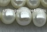 FWP85 15 inches 8mm - 9mm potato white freshwater pearl strands