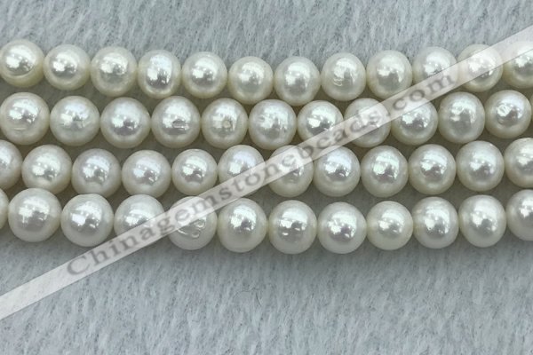 FWP86 15 inches 8mm - 9mm potato white freshwater pearl strands