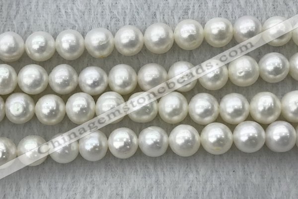 FWP89 15 inches 8mm - 9mm potato white freshwater pearl strands