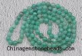 GMN106 Hand-knotted 6mm peafowl agate 108 beads mala necklaces