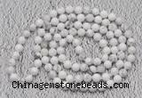 GMN110 Hand-knotted 6mm white howlite 108 beads mala necklaces