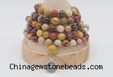 GMN1146 Hand-knotted 8mm, 10mm mookaite 108 beads mala necklaces with charm