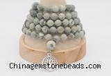 GMN1162 Hand-knotted 8mm, 10mm artistic jasper 108 beads mala necklaces with charm