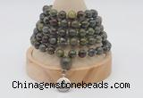 GMN1165 Hand-knotted 8mm, 10mm dragon blood jasper 108 beads mala necklaces with charm