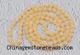 GMN117 Hand-knotted 6mm honey jade 108 beads mala necklaces