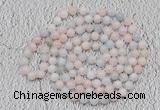 GMN118 Hand-knotted 6mm morganite 108 beads mala necklaces