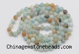 GMN124 Hand-knotted 6mm amazonite 108 beads mala necklaces