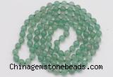 GMN125 Hand-knotted 6mm green aventurine 108 beads mala necklaces