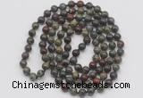 GMN131 Hand-knotted 6mm dragon blood jasper 108 beads mala necklaces