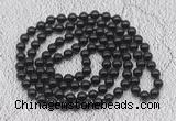 GMN405 Hand-knotted 8mm, 10mm black onyx 108 beads mala necklaces