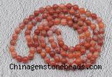 GMN441 Hand-knotted 8mm, 10mm fire agate 108 beads mala necklaces