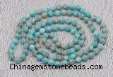 GMN454 Hand-knotted 8mm, 10mm sea sediment jasper 108 beads mala necklaces