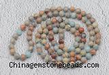 GMN455 Hand-knotted 8mm, 10mm serpentine jasper 108 beads mala necklaces