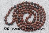 GMN460 Hand-knotted 8mm, 10mm mahogany obsidian 108 beads mala necklaces