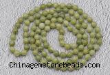 GMN469 Hand-knotted 8mm, 10mm China jade 108 beads mala necklaces