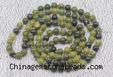 GMN470 Hand-knotted 8mm, 10mm Canadian jade 108 beads mala necklaces