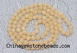 GMN476 Hand-knotted 8mm, 10mm honey jade 108 beads mala necklaces