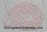 GMN482 Hand-knotted 8mm, 10mm rose quartz 108 beads mala necklaces
