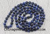 GMN503 Hand-knotted 8mm, 10mm blue tiger eye 108 beads mala necklaces