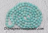 GMN518 Hand-knotted 8mm, 10mm amazonite 108 beads mala necklaces