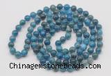 GMN532 Hand-knotted 8mm, 10mm apatite 108 beads mala necklaces