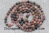 GMN534 Hand-knotted 8mm, 10mm rhodonite 108 beads mala necklaces