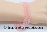 GMN5500 Hand-knotted 6mm matte rose quartz 108 beads mala necklaces