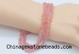 GMN5501 Hand-knotted 6mm matte cherry quartz 108 beads mala necklaces