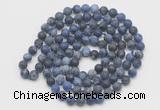 GMN5508 Hand-knotted 6mm matte sodalite 108 beads mala necklaces